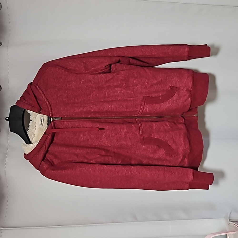 LL Bean Sherpa lined zip hoodie